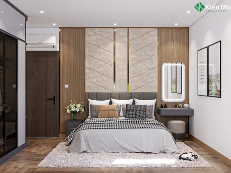 💥Phòng ngủ khách hàng nhà Kiến Mộc furniture với nội thất gỗ chủ đạo tạo cảm giác ấm áp, thân thuộc 🍁🍁🍁